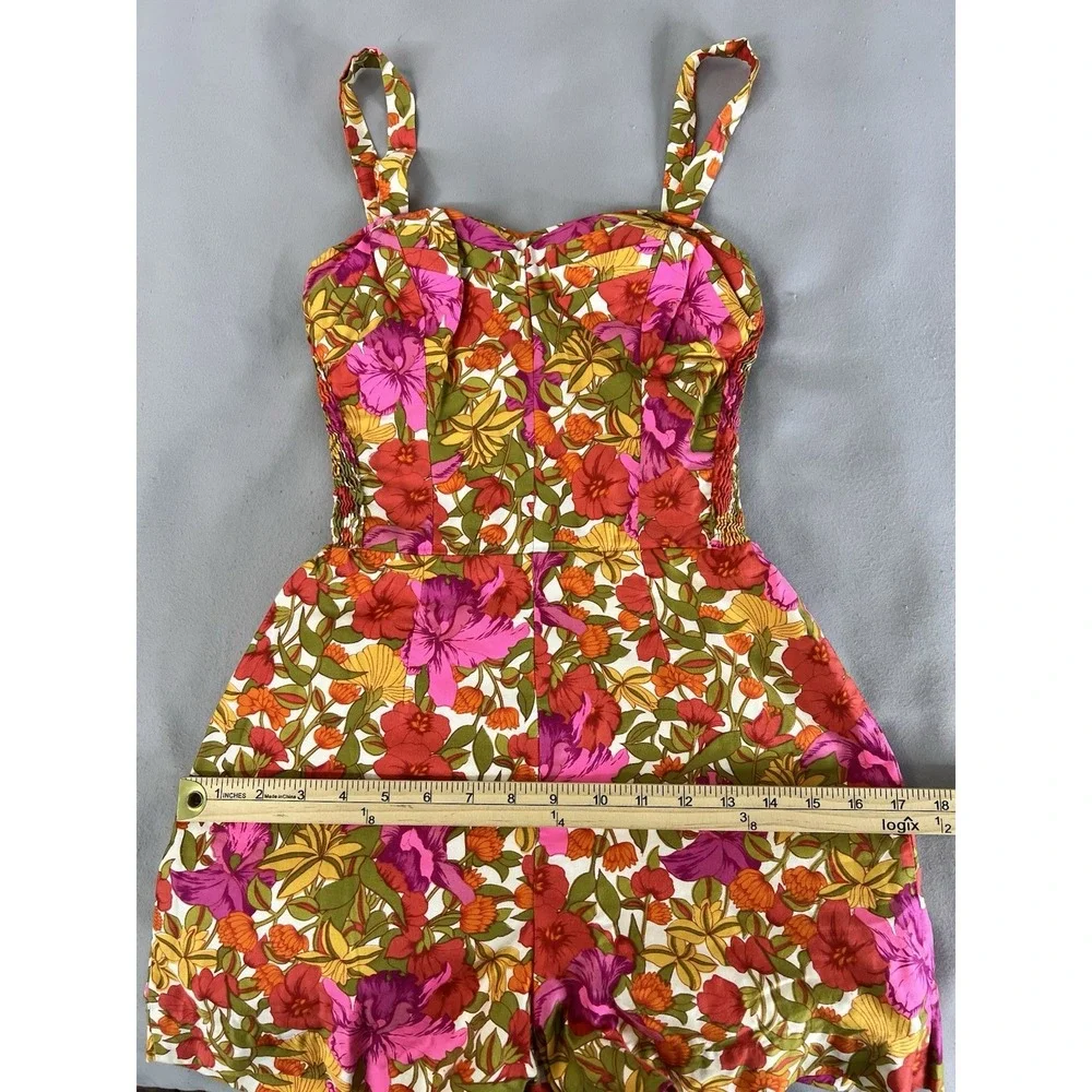 VTG Kahala Hawaii Hawaiian Romper Playsuit BATHING‎ SUIT Floral Y2K USA